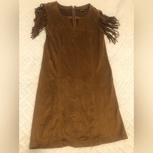 Short Brown Suede dress